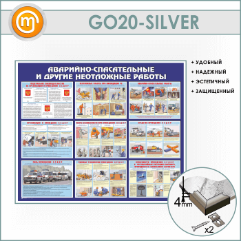 Стенд «Аварийно-спасательные и другие неотложные работы» (GO-20-SILVER)